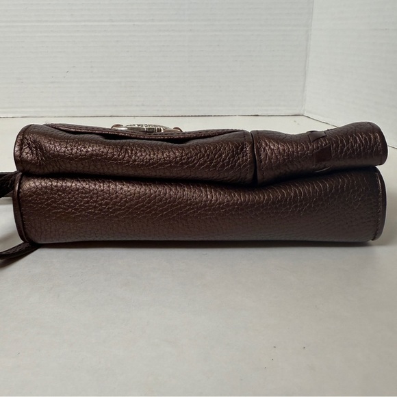 Unavailable-Vintage‎ Y2K Brighton Heart Crossbody Organizer Wallet Purse Brown - Picture 13 of 16